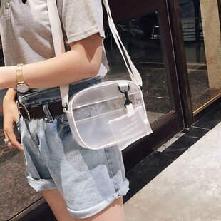日系仙女ins超火小包包女韩版果冻透明pvc少女心小方包迷你斜挎包