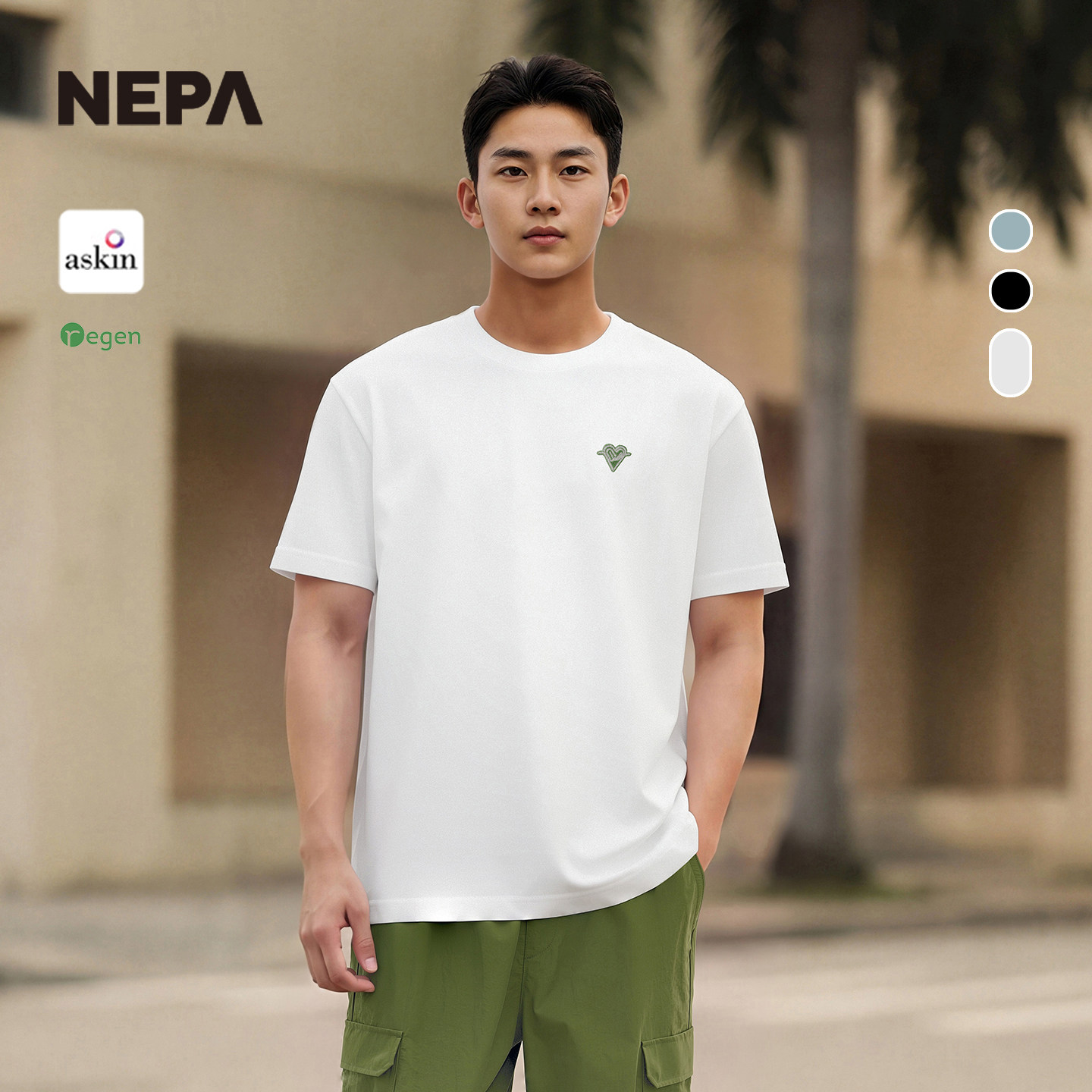 NEPA耐葩男士圆领短袖T恤图片