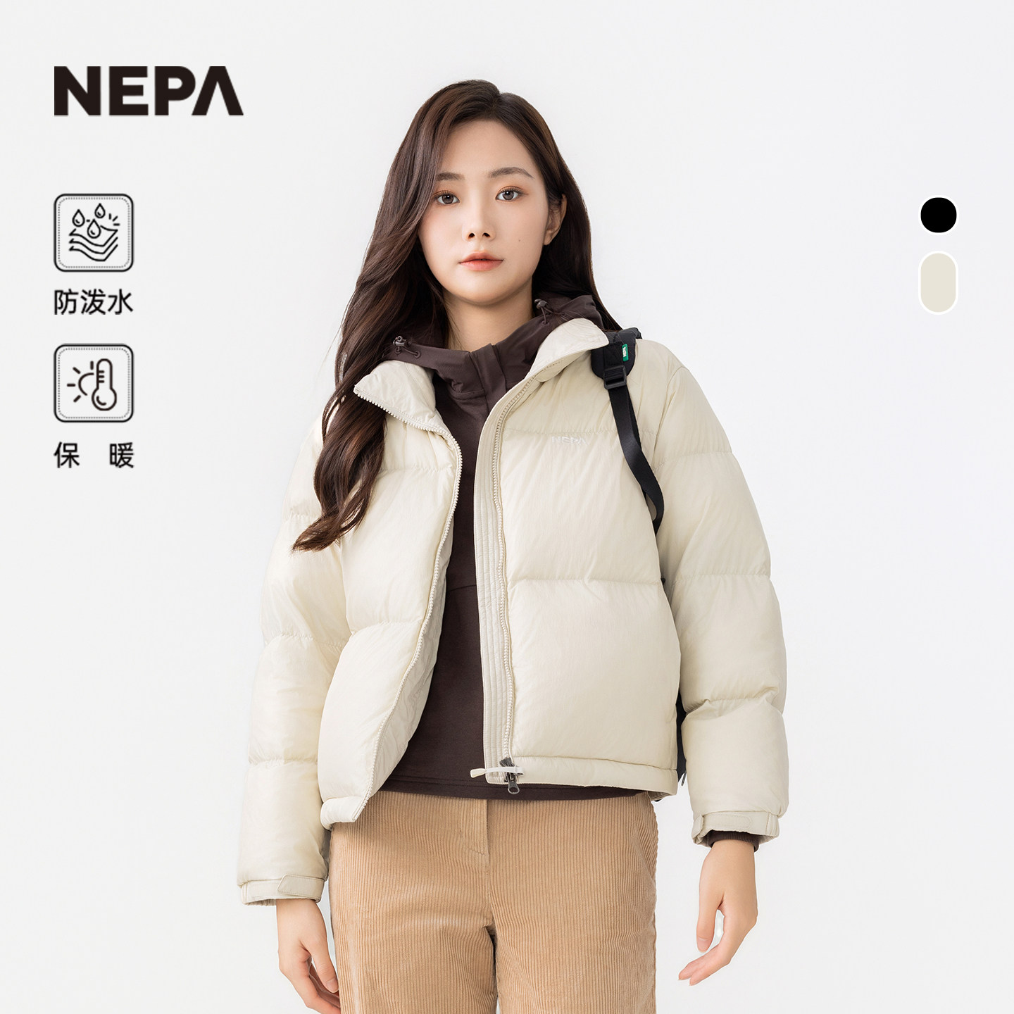 NEPA女士立领保暖羽绒服图片