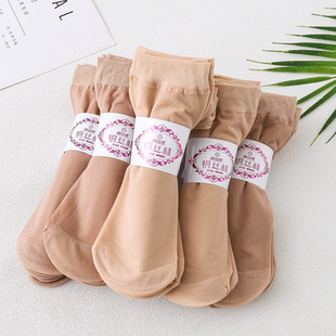 袜子批发夏季 女袜防勾丝钢丝袜肤色日抛赠品一次性袜子 短丝袜薄款