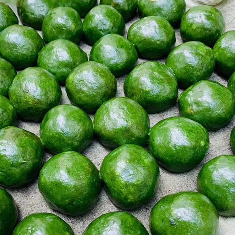 艾草青团子豆沙馅 芝麻花生馅青团子蒿子艾叶糍粑清明果现做现发