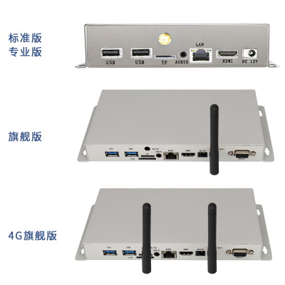 手机控制4K广告机播放器盒子终端远程4G多媒体信息发布盒电视分屏