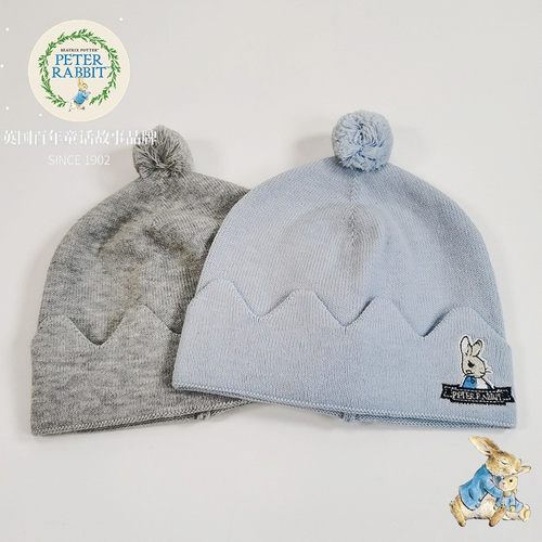 男童宝宝秋冬针织比得兔毛线帽