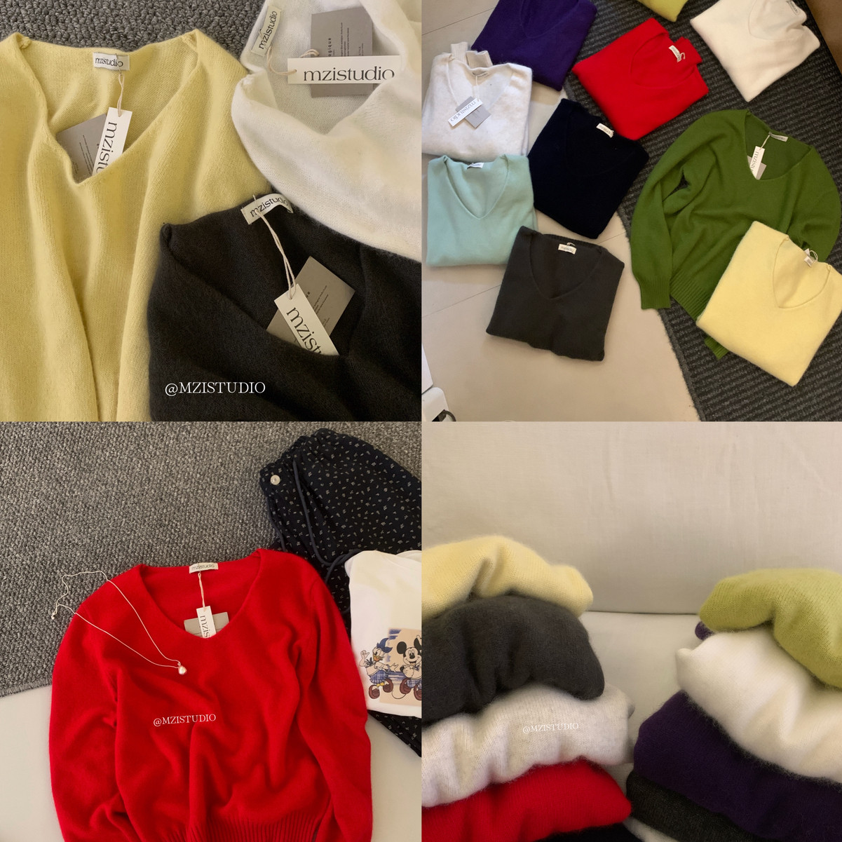 标超软糯氛围v领净色套头保暖毛衣（含30浣熊绒）25689