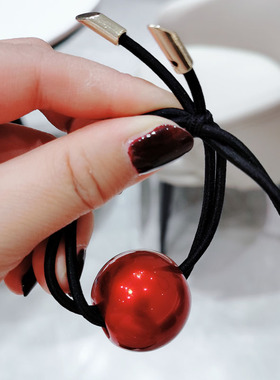 新年本命年红色转运大球球头绳女网红ins超火扎马尾皮筋发圈发绳