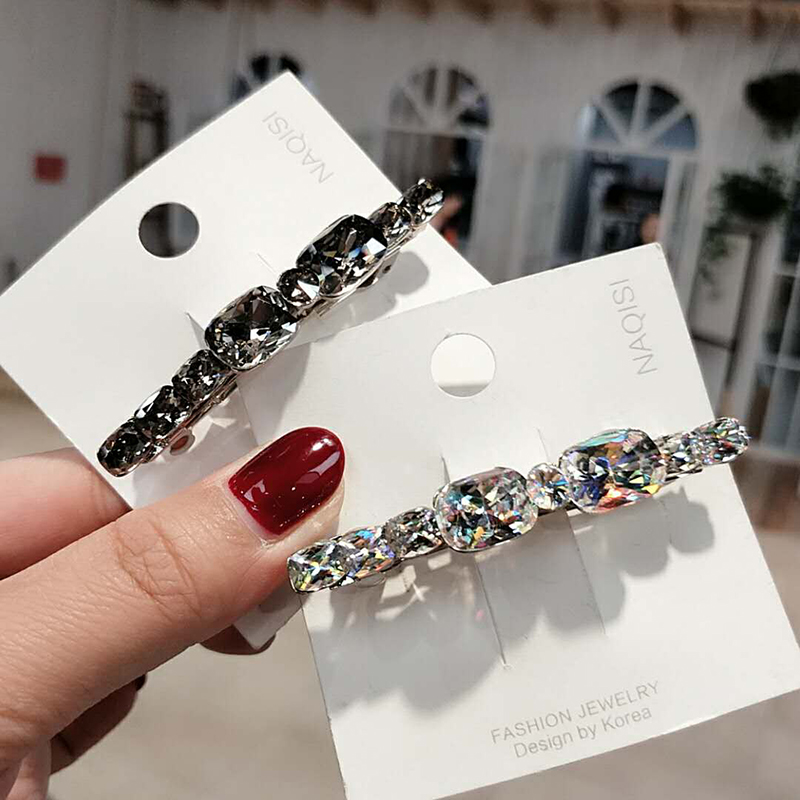 韩版ins仿水晶弹簧发夹