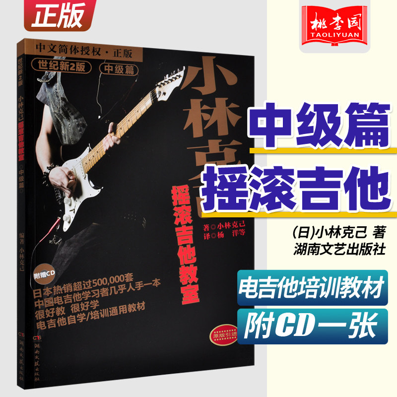 湖南文艺出版社 小林克己电吉他进阶曲谱乐谱入门自学初级零基础教材