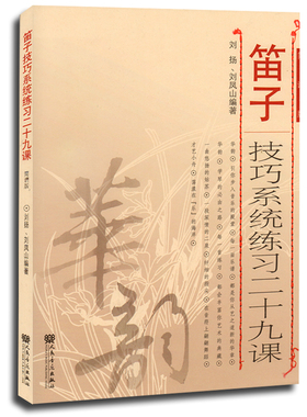 正版笛子技巧系统练习二十九课（简谱版）刘凤山编著 人民音乐出版社 笛子初学入门基础教程书 笛子基础练习曲教材