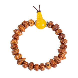 复古天然龙骨菩提手串不规则护身符佛珠念珠装 生日礼物 饰品男女款