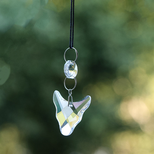 透明羊头太阳捕手水晶玻璃串挂饰庭院花园光影装饰品风铃吊灯配件