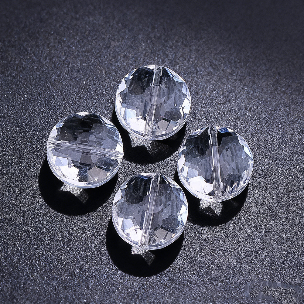 简约太阳棱镜水晶玻璃散珠手串手链diy材料酒店大堂水晶灯配件饰