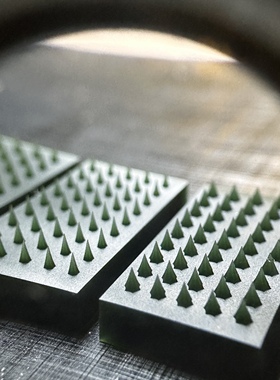 无支撑微纳3D打印微针尖微孔微柱精密加工0.1壁厚10um精密3D打印