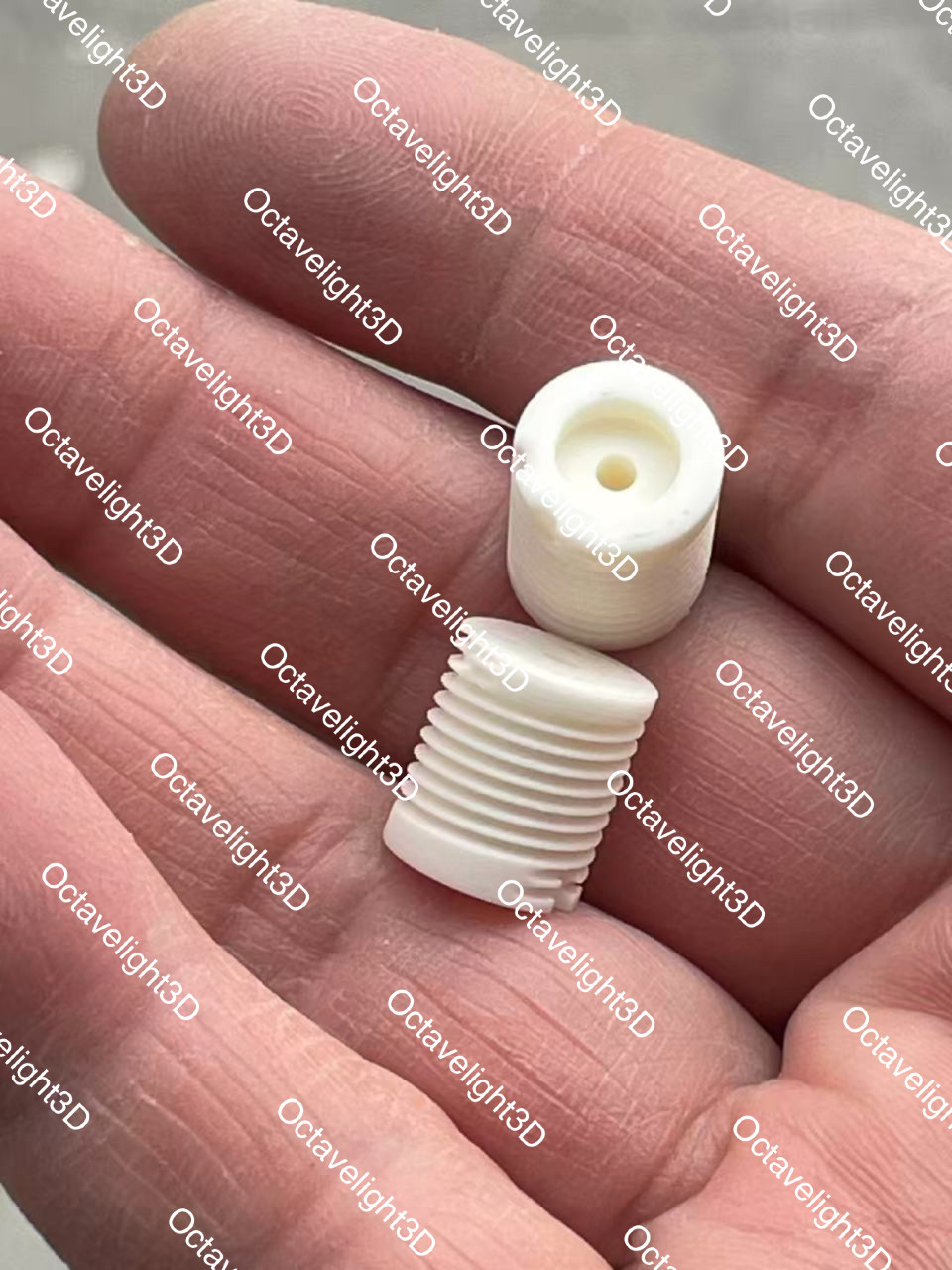 微纳3D打印陶瓷轴承耐高温绝缘加热陶瓷棒陶瓷外丝管螺纹陶瓷管