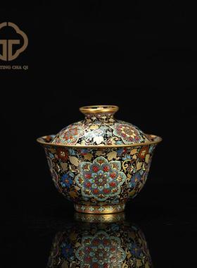 溢珍堂 百花含英·盖碗  148cc  瓷器茶周边茶具