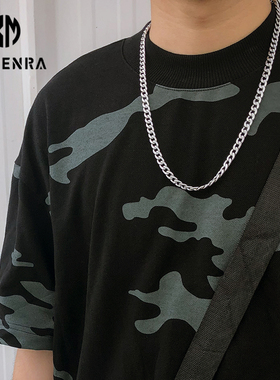 卡门 潮牌ins网红钛钢链子个性古巴链时尚百搭冷淡风男女项链饰品