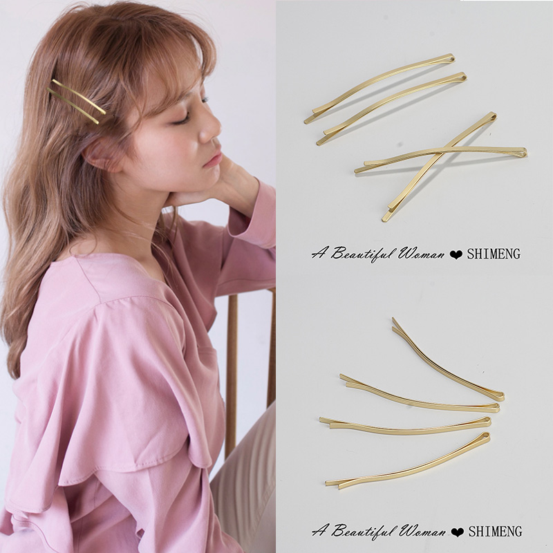 日系金属头饰百搭ins一字夹