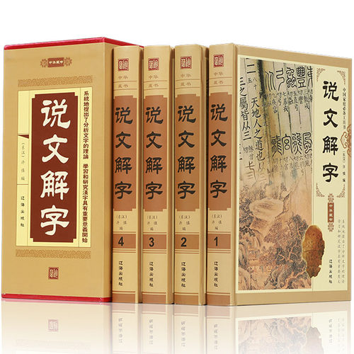 正版 精装说文解字 全4册 语言文字图解说文解字注部首通论许慎说文解字详解部首段玉裁注咬文嚼字中华藏书文字汉字研究工具书