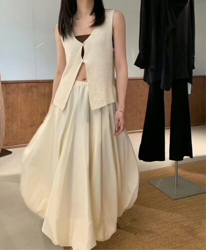 【Bi入！】设计师品牌YP时髦亚麻针织镂空背心女2023