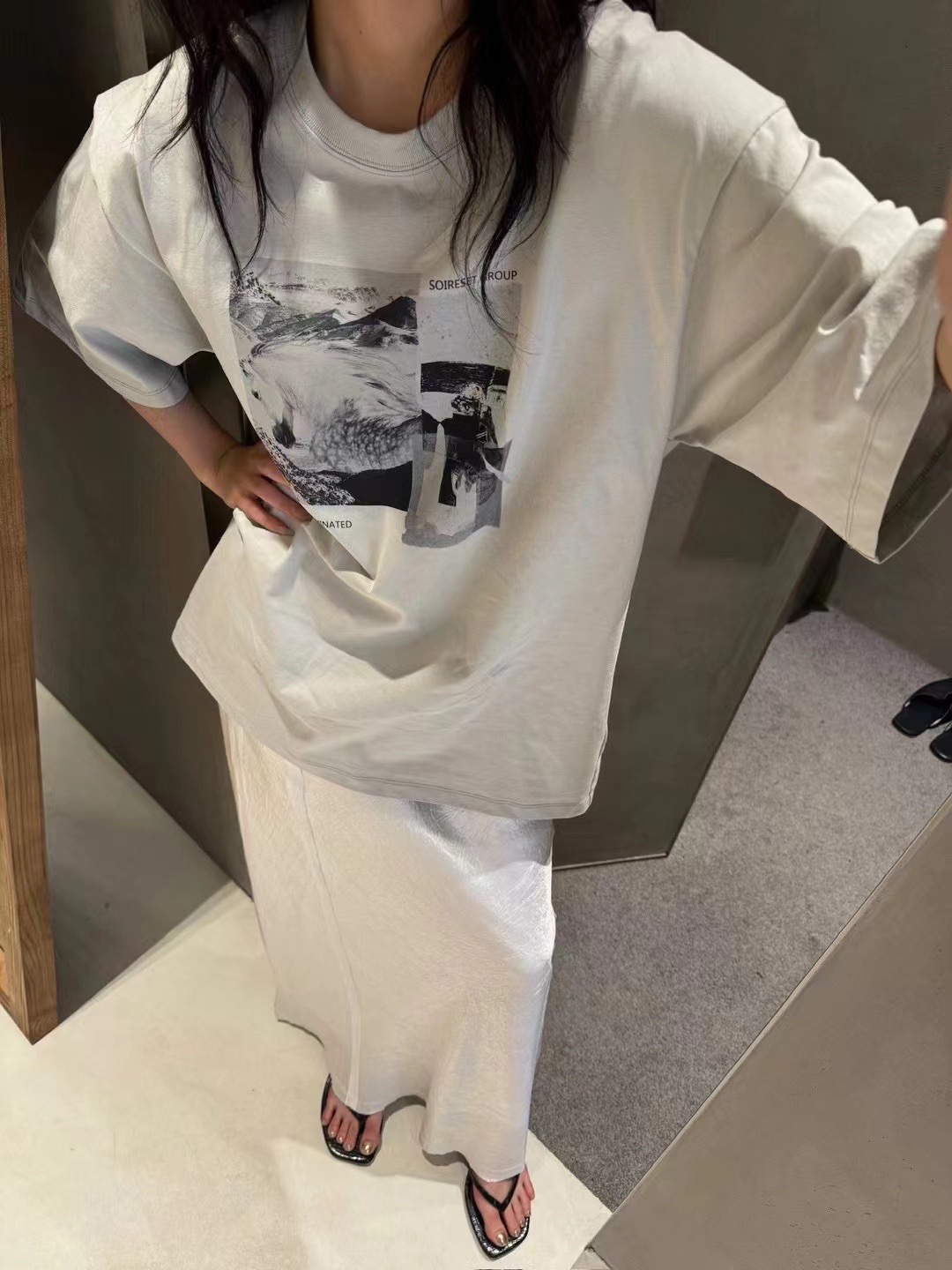 口碑爆款！设计师品牌原创印花宽松廓形显瘦上衣T恤女