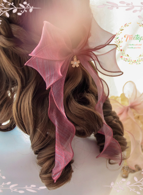 树梢家『梦境』手工蝴蝶结发夹花边手作软妹头饰边夹森系DIY原创