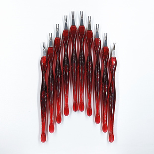 美甲死皮叉美甲店专用深V锋利指甲去死皮叉死皮推死皮剪钳推工具