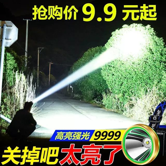 照龙虾黄鳝手电筒头灯超长续航