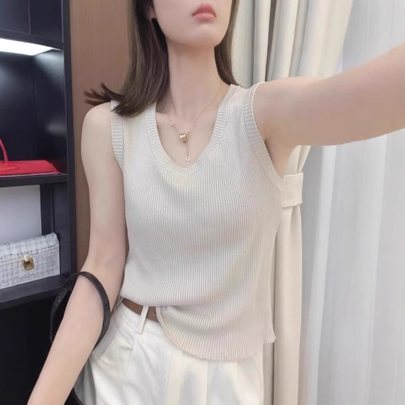 大码条纹吊带背心女内搭春夏2025新款遮肚显瘦针织打底衫无袖上衣