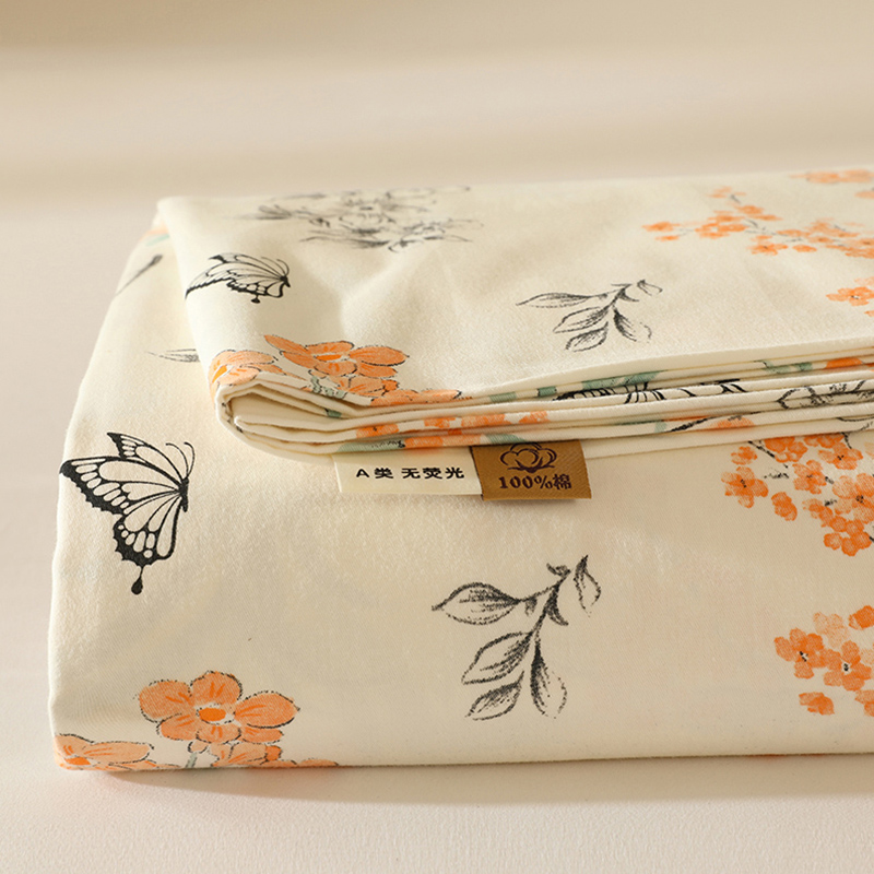A类母婴级全棉磨毛印花床单床笠