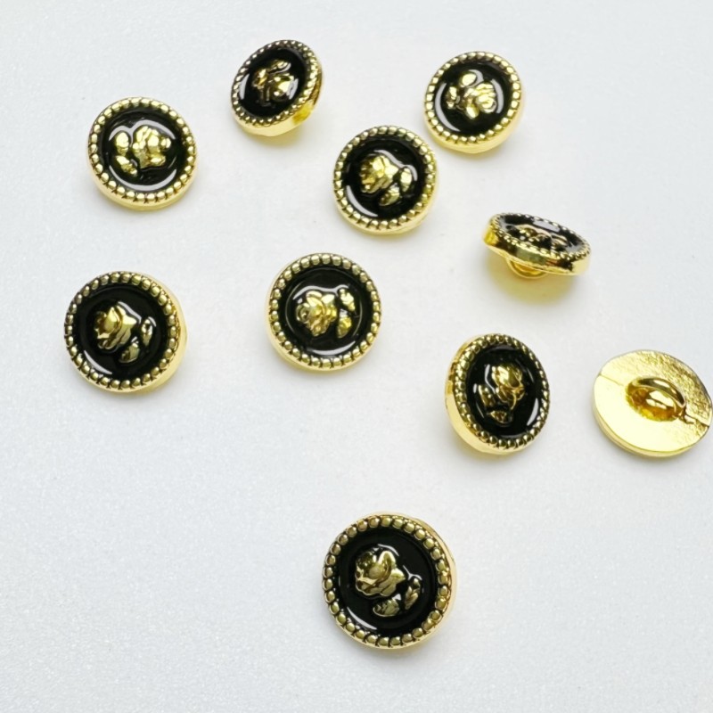 8MM 장미 발 버클 작은 향기 재킷 장식 단추 DIY 면화 인형 3 점 인형 의류 액세서리