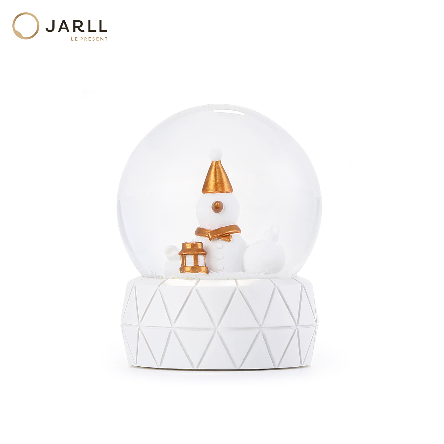 JARLL赞尔平安夜圣诞节雪人极简水晶球摆件生日礼物告白送女友