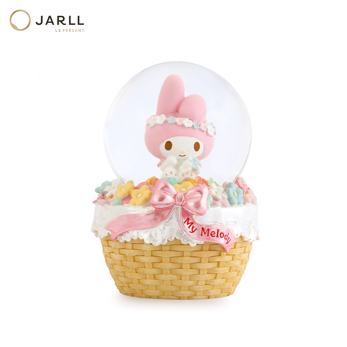 JARLL赞尔美乐蒂水晶球桌面摆件花篮款灯光摆饰饰品生日表白礼物