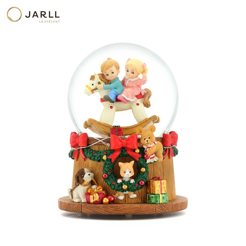 jarll雪人圣诞老公公水晶球