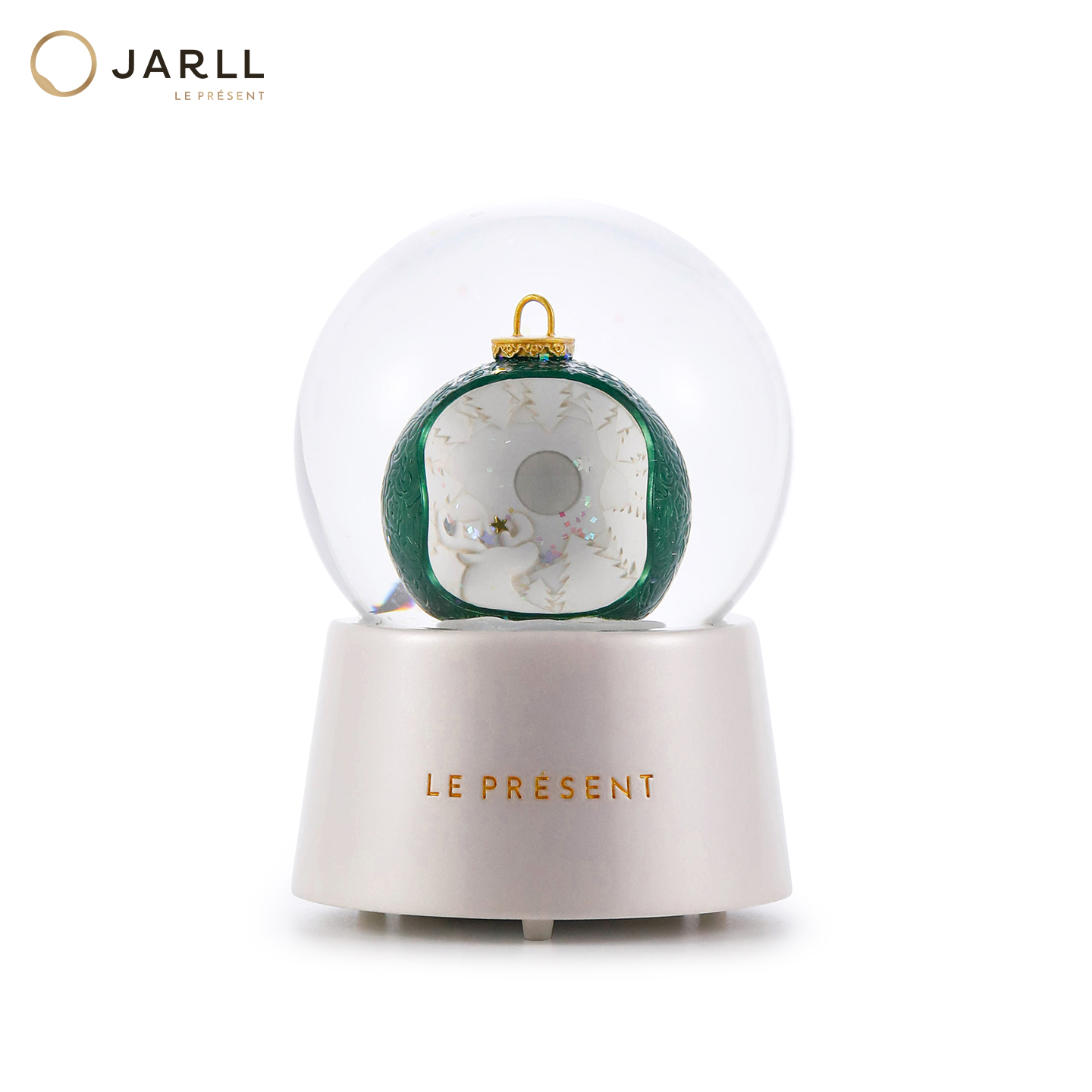 JARLL赞尔圣诞驯鹿水晶球音乐盒平安夜亮灯八音盒女孩生日告白礼