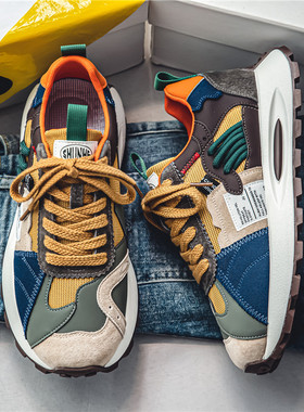 2025秋季男士新款轻便厚底阿甘运动鞋子男款潮流百搭低帮休闲板鞋