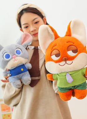 疯狂动物城朱迪尼克毛绒公仔狐狸兔子玩偶儿童陪睡娃娃生日礼物