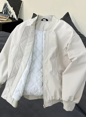 美式夹克外套飞行夹克棉服男款秋冬季休闲百搭外套棒球服夹克