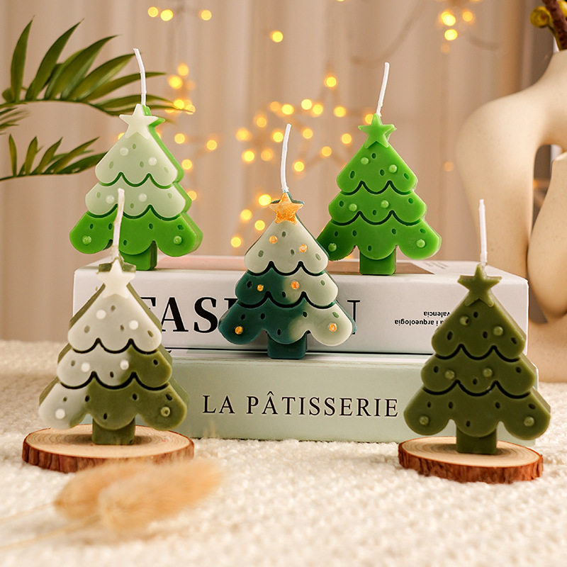 圣诞节香薰蜡烛创意圣诞树氛围感香氛蜡烛摆件浪漫圣诞伴手礼物