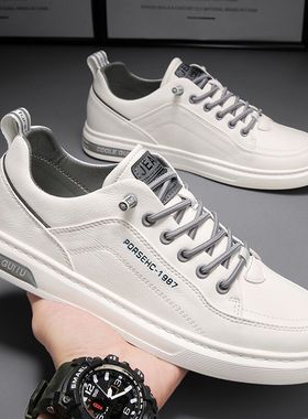 男鞋春季新款透气小白鞋子男学生潮流百搭布鞋运动休闲板鞋子潮鞋