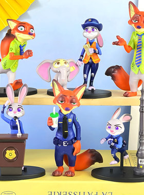 疯狂动物城2手办盲盒兔子朱迪狐狸尼克电影周边玩偶模型公仔摆件