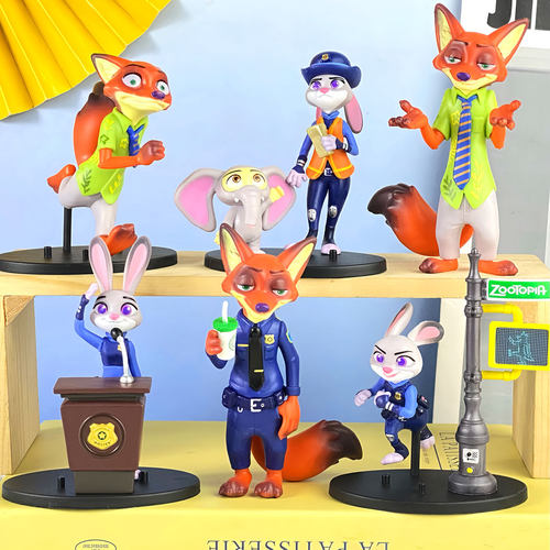 疯狂动物城2手办盲盒兔子朱迪狐狸尼克电影周边玩偶模型公仔摆件