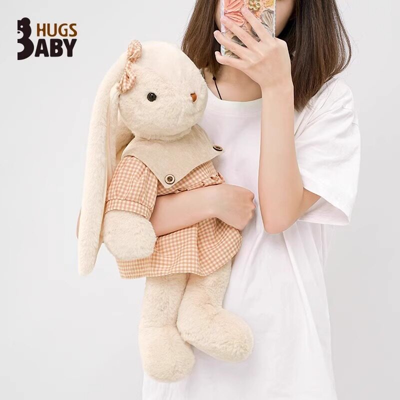 抱抱宝贝甜美兔子毛绒玩具兔子公仔 睡觉抱安抚玩偶生日礼物批发