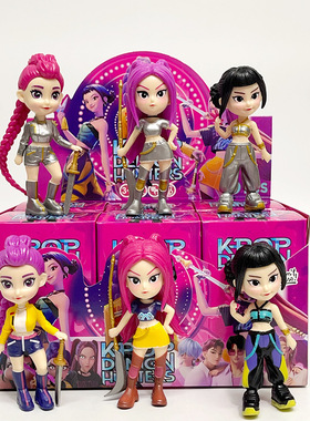 跨境猎魔女团爆款K-Pop大头Q版鲁米米手办模型盲盒潮玩公仔摆件