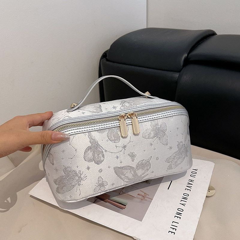 2024新款国风化妆包女便携大容量手提高级感旅行洗漱化妆品收纳包