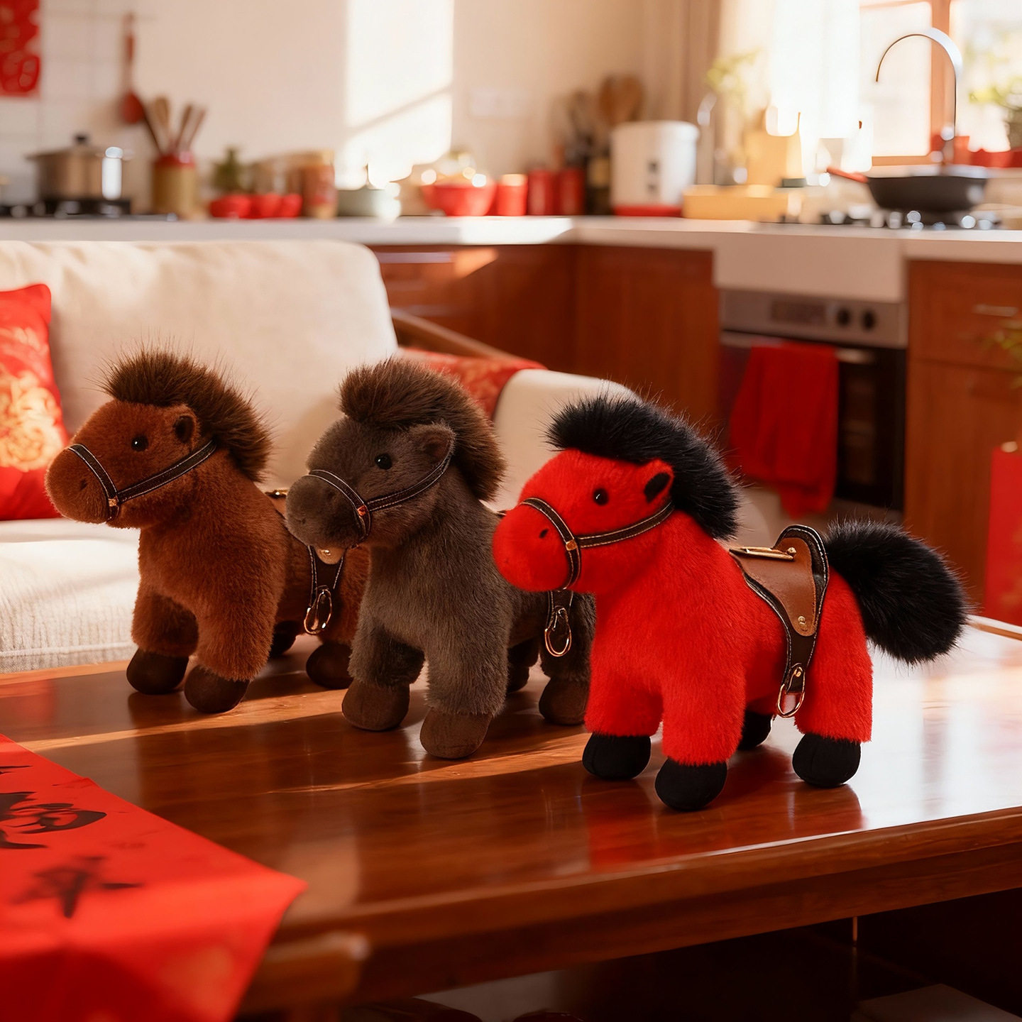 新款马年吉祥物公仔创意八骏马庆店活动礼品礼物生肖马新年礼物