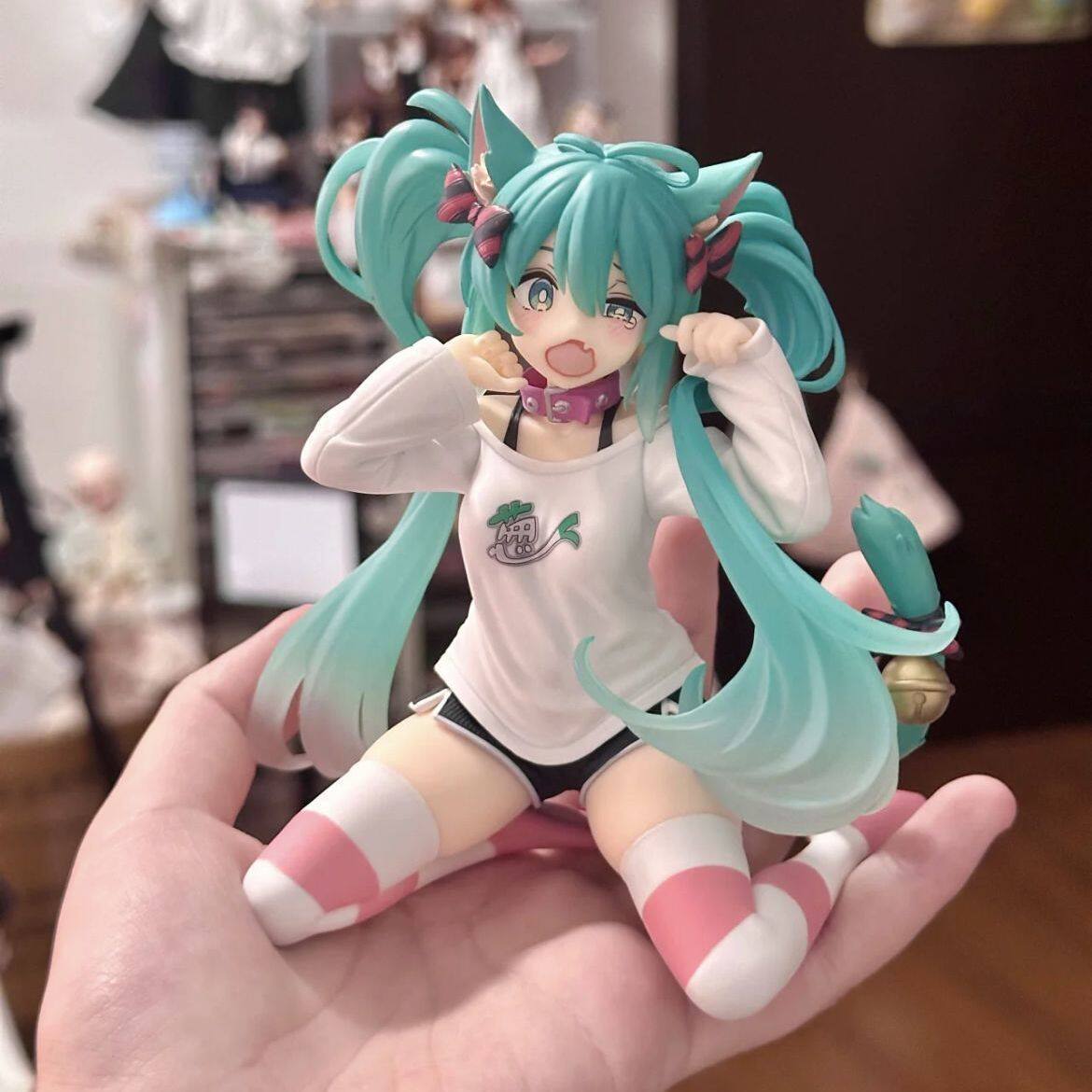 初音未来猫耳短袖睡衣初音手办MIKU景品模型动漫美少女桌摆件礼物