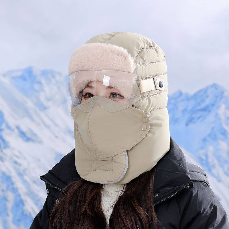 帽子男士滑雪帽户外护耳防风雷锋帽女冬季棉帽保暖飞行员防寒骑车