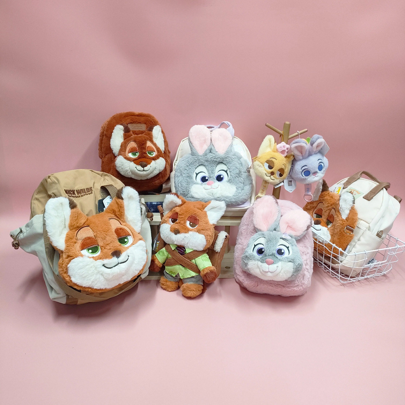 迪士尼正版疯狂动物城毛绒书包尼克背包兔子朱迪双肩包儿童玩具