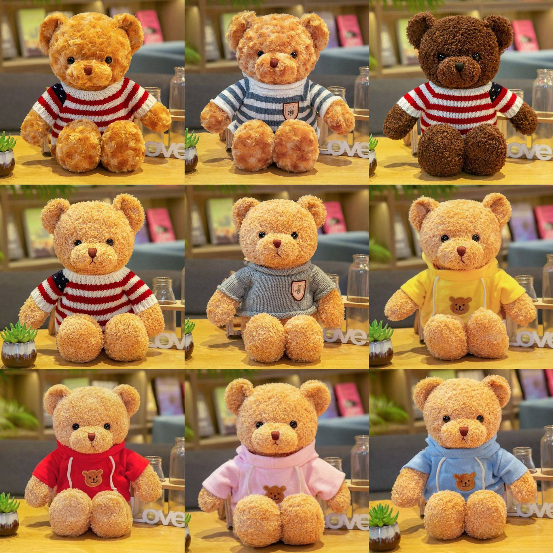 小熊公仔毛衣泰迪熊毛绒玩具熊抱抱熊礼盒小熊玩偶加logo活动礼品