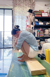 纯实木足内外翻小型站立木板足踝关节矫正康复训练木板金刚蹲木板