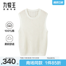 [商场同款]九牧王男装2025春夏新款时尚舒适柔软纯棉男款毛衫